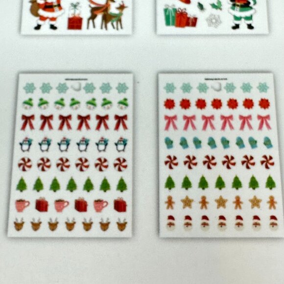 Christmas Paper Crafts Santa Jolly Sticker Pack 16 Sheets 449 Piece Foil Accent - Picture 5 of 16